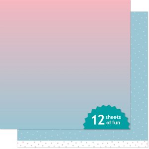 Lawn Fawn - 12X12 Patterned Paper - Gleeful Gradients - Dusk Skies