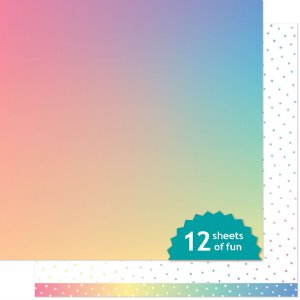 Lawn Fawn - 12X12 Patterned Paper - Gleeful Gradients - Northern Lights