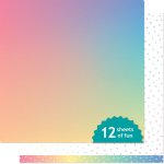 Lawn Fawn - 12X12 Patterned Paper - Gleeful Gradients - Northern Lights