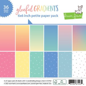 Lawn Fawn - 6X6 Petite Paper Pack - Gleeful Gradients