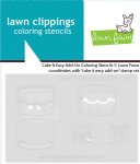 Lawn Fawn - Coloring Stencils - Cake It Easy Add-On