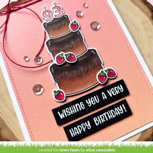 Lawn Fawn - Clear Stamp - Henry's Build-a-Sentiment: Birthday