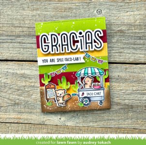 Lawn Fawn - Clear Stamp - Treat Cart Add-On: Tacos