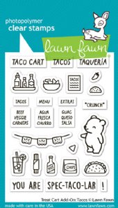 Lawn Fawn - Clear Stamp - Treat Cart Add-On: Tacos