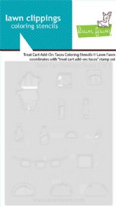 Lawn Fawn - Coloring Stencils - Treat Cart Add-On: Tacos