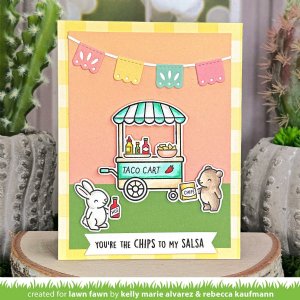 Lawn Fawn - Clear Stamp - Treat Cart Sentiment Add-On: Tacos