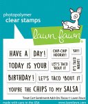 Lawn Fawn - Clear Stamp - Treat Cart Sentiment Add-On: Tacos