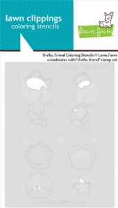 Lawn Fawn - Coloring Stencils - Shello Friend