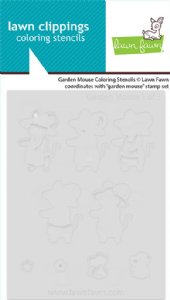 Lawn Fawn - Coloring Stencils - Garden Mouse