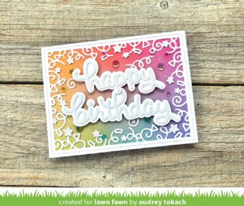 Lawn Fawn - Die - Scripty Happy Outline Add-On