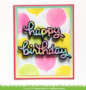 Lawn Fawn - Die - Scripty Happy Outline Add-On