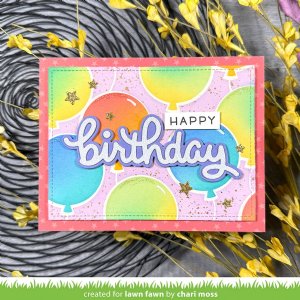 Lawn Fawn - Die - Scripty Birthday Outline Add-On