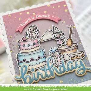 Lawn Fawn - Die - Scripty Birthday Outline Add-On