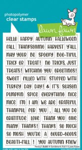 Lawn Fawn - Clear Stamps - Henry's Build-A-Sentiment: Fall