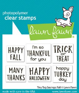 Lawn Fawn - Clear Stamps - Tiny Tag Sayings: Fall