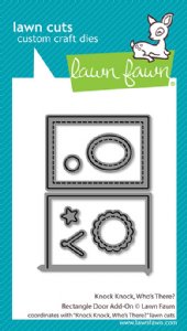 Lawn Fawn - Dies - Knock Knock - Who's There? Rectangle Door Add-On