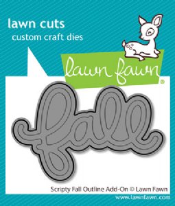 Lawn Fawn - Dies - Scripty Fall Outline Add-On