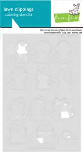 Lawn Fawn - Coloring Stencils - Cozy Cats