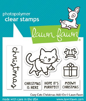 Lawn Fawn - Clear Stamp - Cozy Cats Christmas Add-On