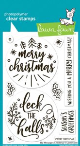 Lawn Fawn - Clear Stamp - Big Messages: Christmas