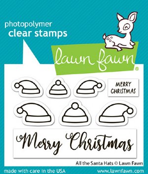 Lawn Fawn - Clear Stamp - All The Santa Hats