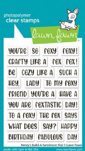Lawn Fawn - Clear Stamp - Henry's Build-a-Sentiment: Fox