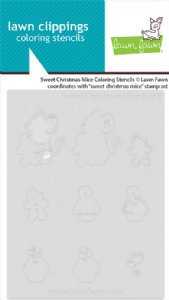 Lawn Fawn - Coloring Stencils - Sweet Christmas Mice