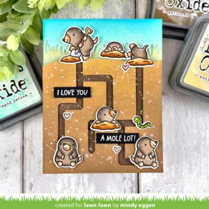 Lawn Fawn - Clear Stamp - A Mole Lot of Love