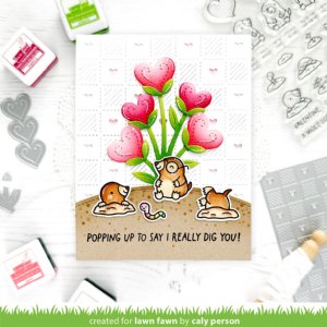 Lawn Fawn - Clear Stamp - A Mole Lot of Love Add-On