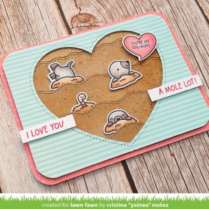 Lawn Fawn - Clear Stamp - A Mole Lot of Love Add-On