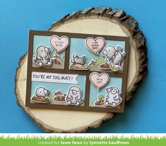 Lawn Fawn - Clear Stamp - A Mole Lot of Love Add-On