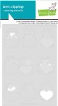 Lawn Fawn - Coloring Stencils - Critter Conversation Hearts