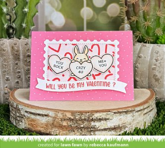 Lawn Fawn - Clear Stamp - Critter Conversation Hearts Add-On