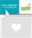Lawn Fawn - Coloring Stencil - Critter Conversation Hearts Add-On