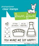 Lawn Fawn - Clear Stamp - Soy Happy