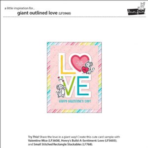 Lawn Fawn - Die - Giant Outlined Love