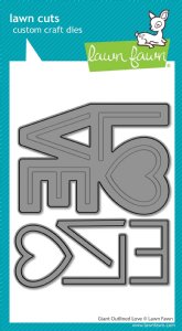 Lawn Fawn - Die - Giant Outlined Love