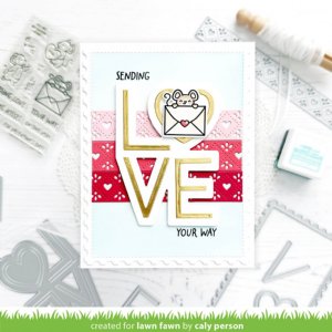 Lawn Fawn - Die - Quilted Heart Border
