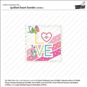 Lawn Fawn - Die - Quilted Heart Border