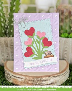 Lawn Fawn - Die - Checkered Hearts Backdrop: Portrait