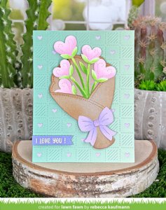 Lawn Fawn - Die - Checkered Hearts Backdrop: Portrait