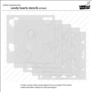 Lawn Fawn - Stencils - Candy Hearts