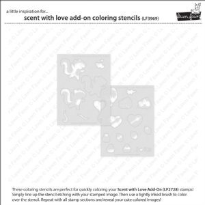 Lawn Fawn - Coloring Stencils - Scent With Love Add-On