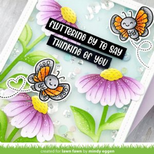 Lawn Fawn - Clear Stamp - Henry's Build-a-Sentiment: Butterfly