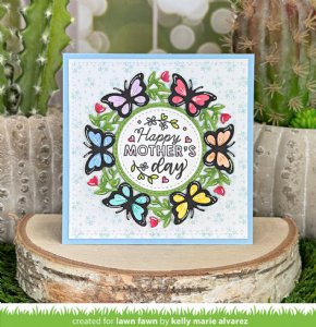 Lawn Fawn - Die - Magic Iris Butterfly Wreath Add-On