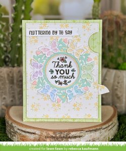 Lawn Fawn - Die - Magic Iris Butterfly Wreath Add-On