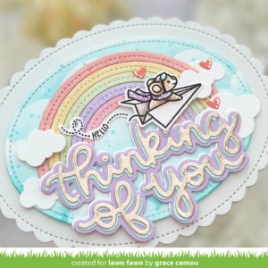 Lawn Fawn - Die - Stitched Scalloped Oval Stackables