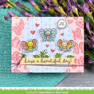 Lawn Fawn - Stencils - Butterfly Background