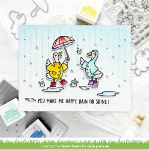 Lawn Fawn - Clear Stamp - Silly Goose, Rain or Shine!