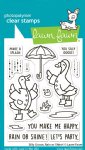 Lawn Fawn - Clear Stamp - Silly Goose, Rain or Shine!